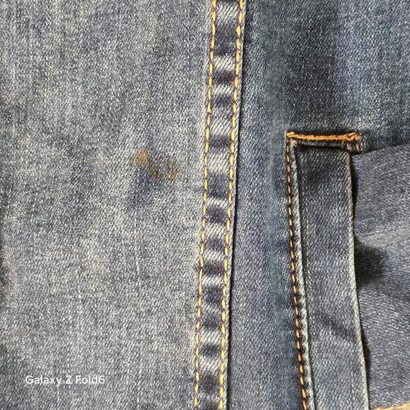 White Mark bedazzled dragon Demin jean jacket size 2xL - Picture 4 of 8